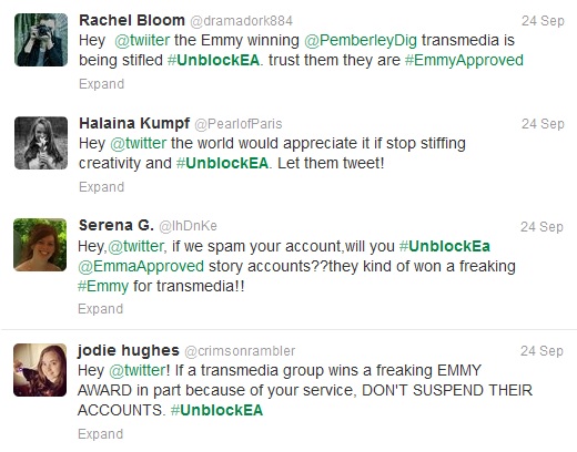 #UnblockEA hashtag twitter